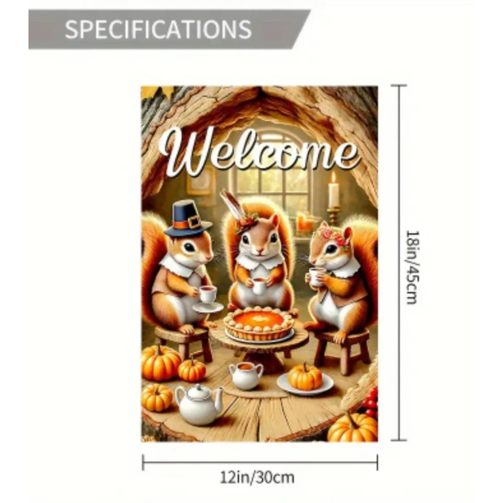 Squirrels Garden Flag